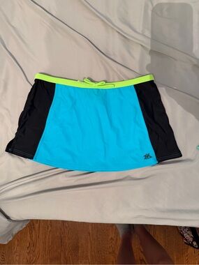 Girls Swim Skirt Blue and Black